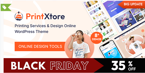 PrintXtore - Printing WordPress WooCommerce Theme