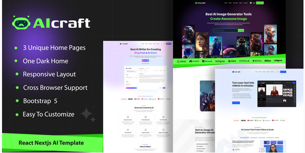 AIcraft - AI React NextJs Template