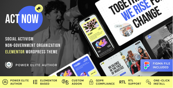 Act Now - Social Activism & NGO WordPress Theme 1.0.3
