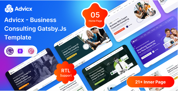 Advicx - Gatsby.Js Business Consulting Template