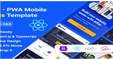 Affan - PWA Mobile React Next js Template