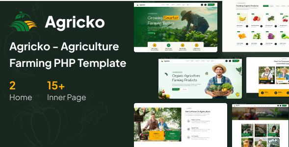 Agricko - PHP Template for Agriculture & Organic F
