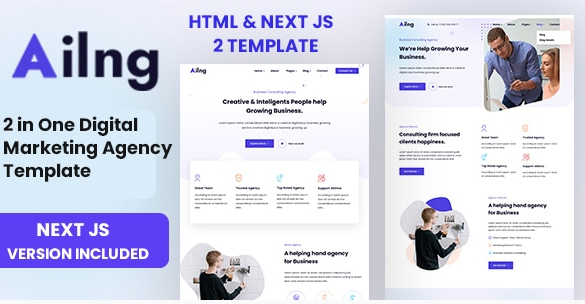 Ailng - 2 in One Digital Marketing Agency Template