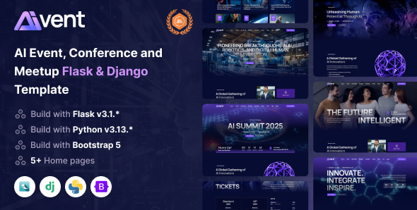 Aivent - AI Event, Conference Flask Template