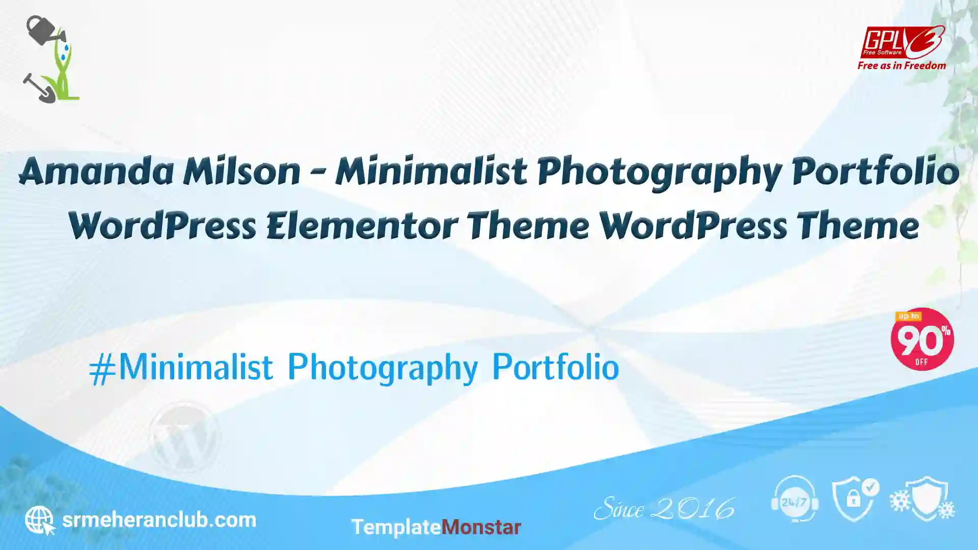 Amanda Milson – Minimalist Photography Portfolio WordPress Elementor Theme WordPress Theme