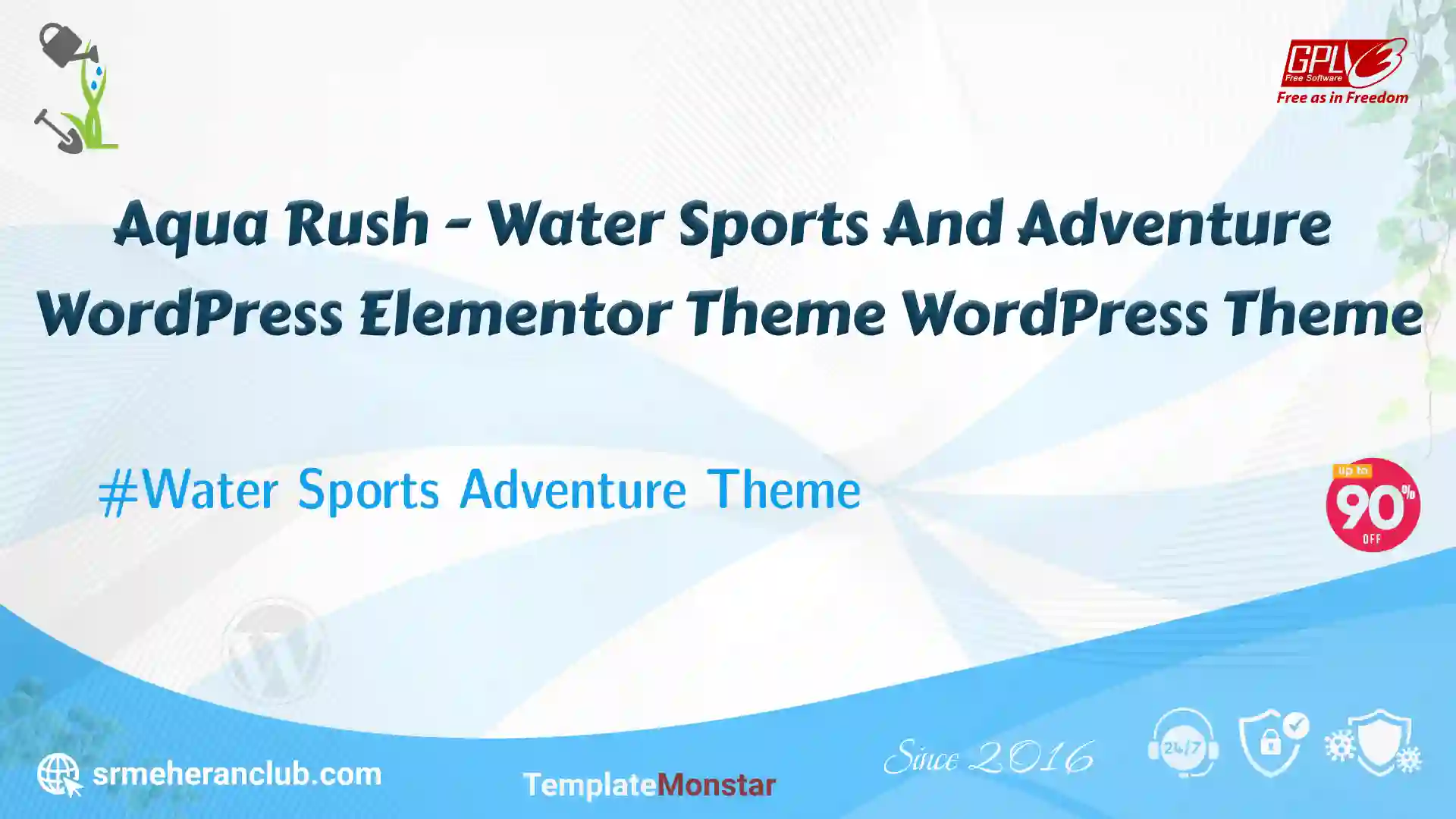 Aqua Rush – Water Sports And Adventure WordPress Elementor Theme WordPress Theme — Theme by Templatemonster