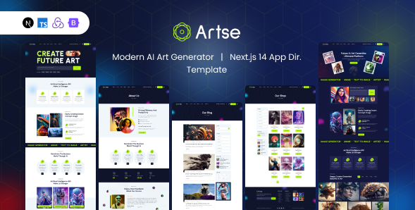 Artse-AI Art Generator Next js Template