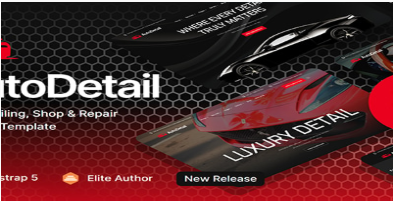AutoDetail Car Detailing Shop Repair Web Template