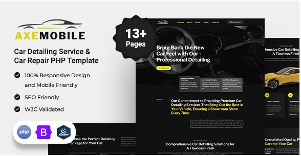 Axemobile - Car Detailing Service PHP Template