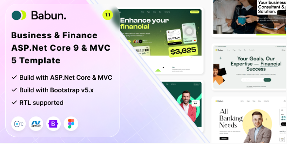 Babun - Business & Finance ASP.Net - MVC Template