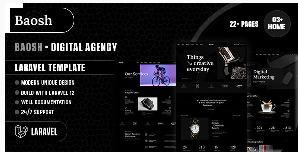 Baosh - Digital Agency Laravel Template