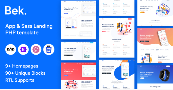 Bek - PHP Saas & Software Template for Agency