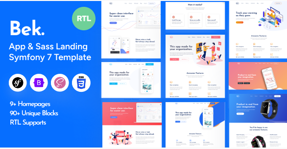Bek - Saas & Software Symfony 7 Template