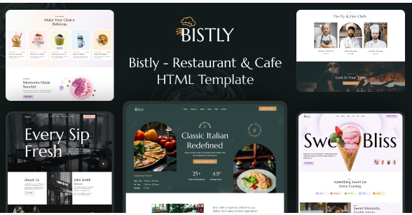 Bistly - Restaurant & Cafe HTML Template