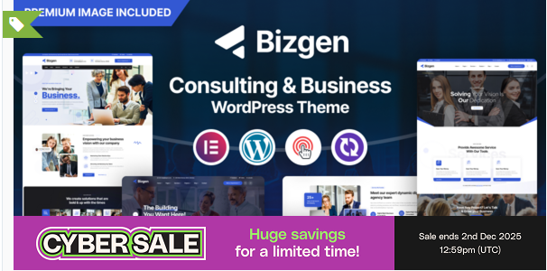 Bizgen - Business WordPress Theme + RTL 1.0.7