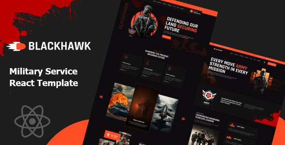 BlackHawak - Military Service React Template