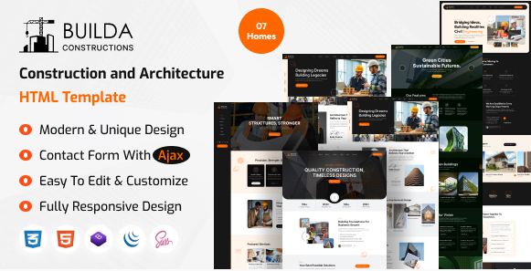 Builda - Construction Services & Architecture HTML