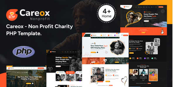 Careox - Non Profit Charity PHP Template
