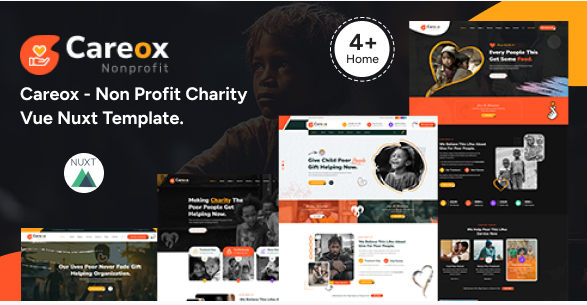 Careox - Nonprofit Charity Vue Nuxt Template