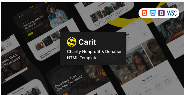 Carit – Charity Nonprofit & Donation HTML Template