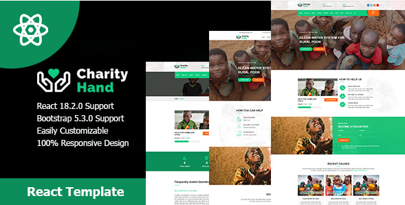 CharityHand - Charity / Nonprofit / React Template