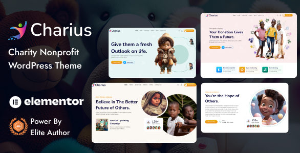Charius - Nonprofit Charity WordPress Theme