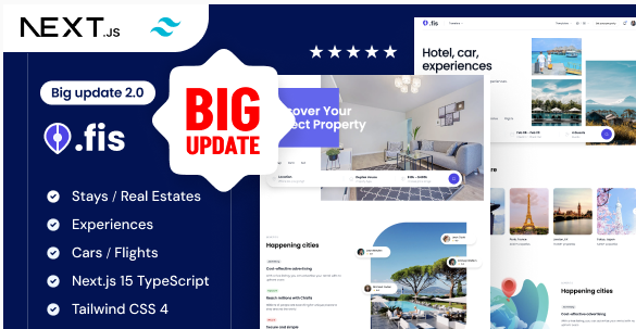 Chisfis - Travel Booking React NextJs Template
