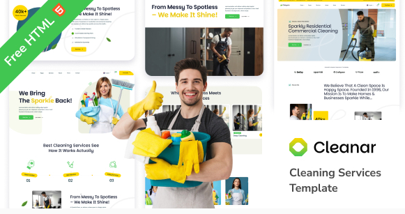 Cleanar - Cleaning Services PHP+HTML Template