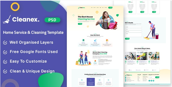 Cleanex - Home Services & Cleaning Template
