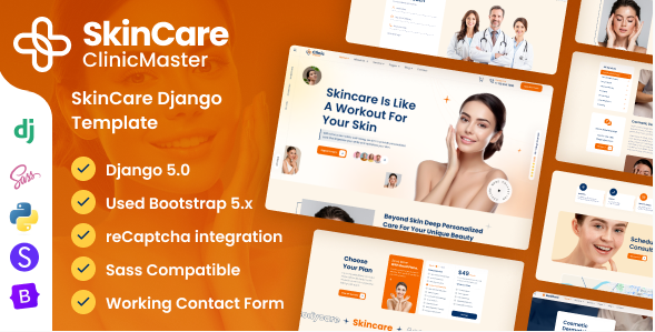 ClinicMaster - SkinCare Django Template