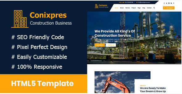 Conixpress - Construction Business HTML5 Template