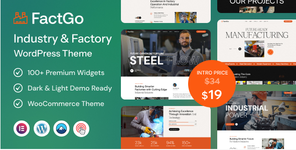 Construction Factory & Industry WordPress Theme