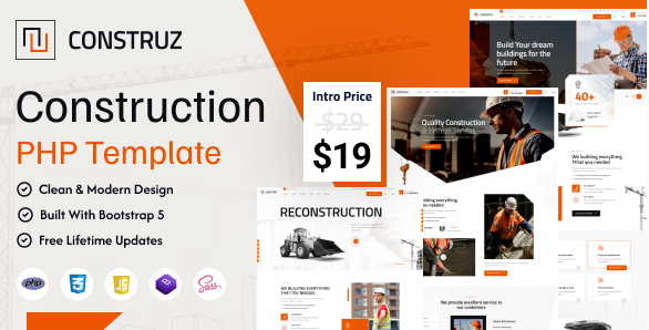 Construz - Construction Building PHP Template