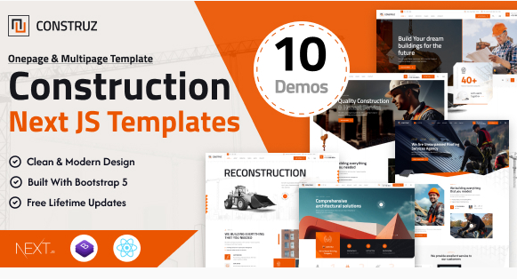 Construz - Construction React Next js Template