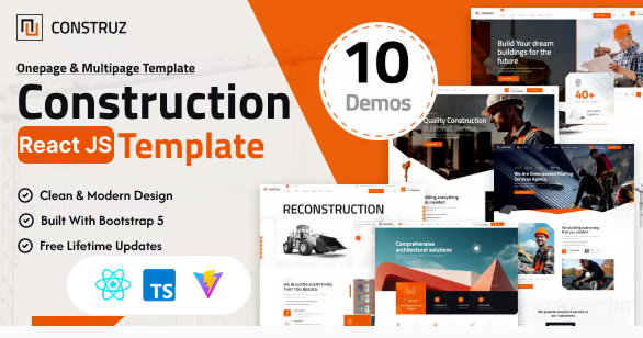 Construz - Construction React js Template
