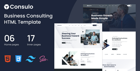 Consulo - Business Consulting Tailwindcss HTML Tem