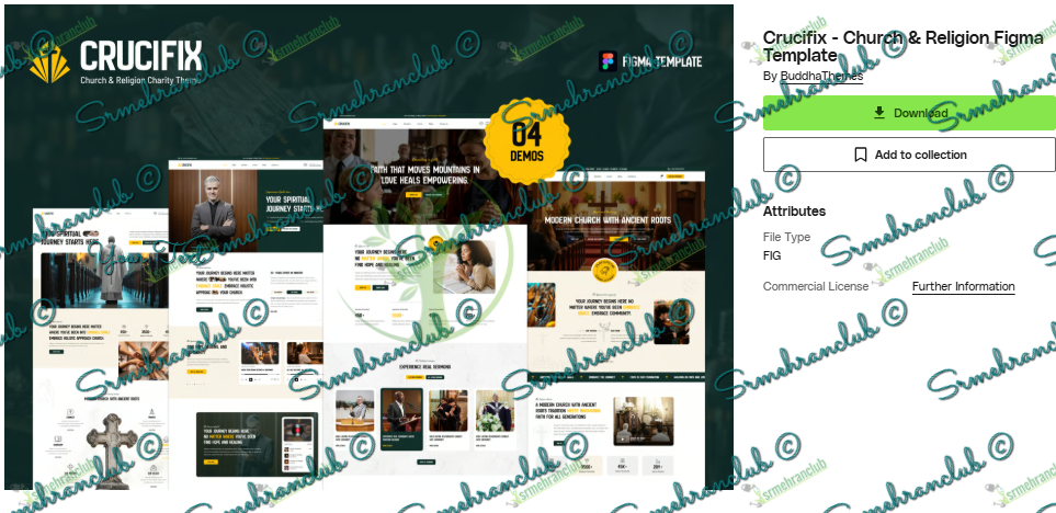 Crucifix - Church & Religion Figma Template