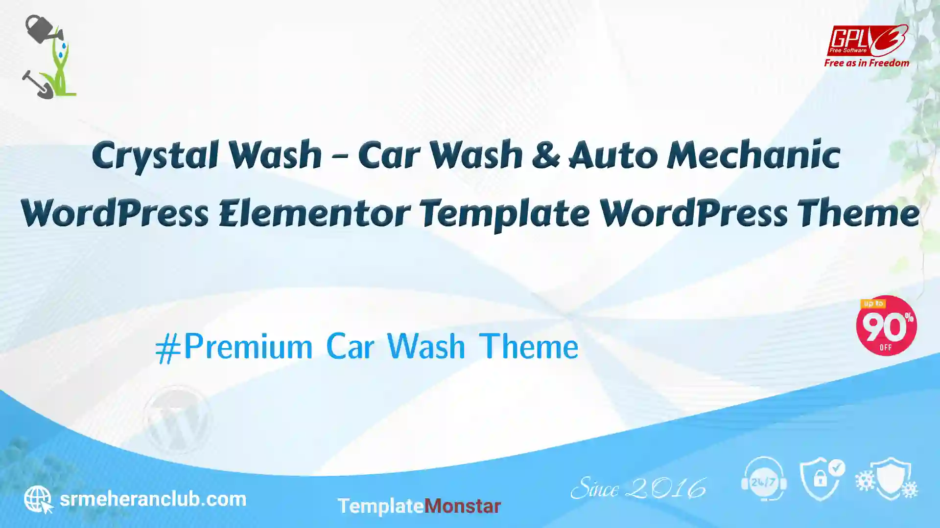 Crystal Wash – Car Wash & Auto Mechanic WordPress Elementor Template WordPress Theme — Theme by Templatemonster