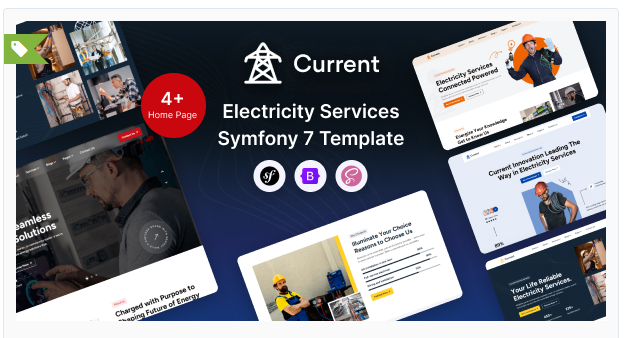 Current – Electricity Services Symfony 7 Template