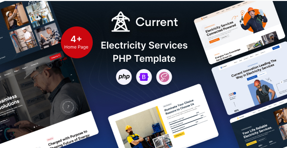 Current – PHP Electricity Services Template
