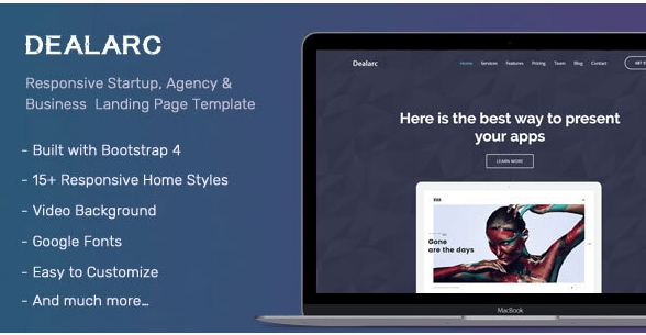 Dealarc – Bootstrap Startup & Business Landing