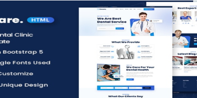 Decare - Dentist & Dental Clinic HTML Template