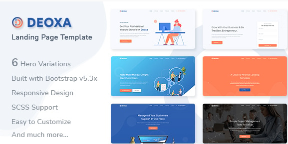 Deoxa – Bootstrap 5 Landing Template