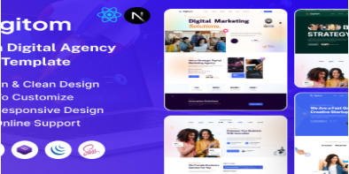 Digital Agency React NextJS Template - Digitom