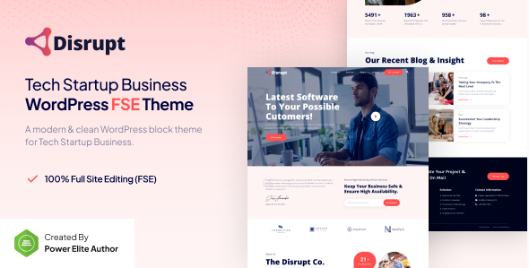 Disrupt – Tech Startup Business WordPress Theme
