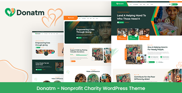 Donatm - Nonprofit Charity WordPress Theme