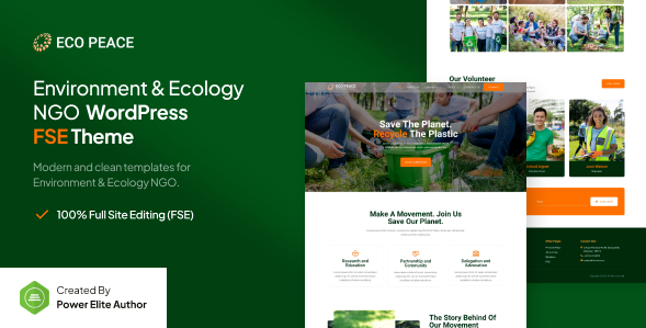 EcoPeace – Environment & Ecology NGO WP Theme