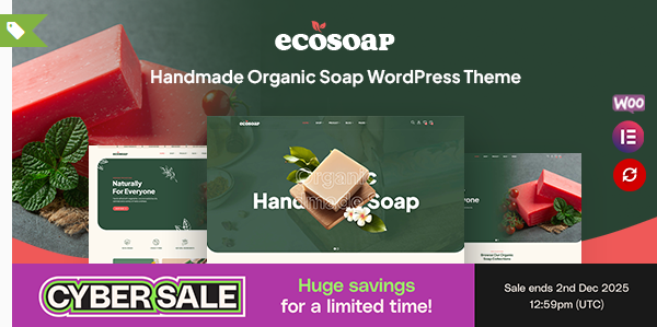 Ecosoap - Handmade Organic Soap WordPress Theme