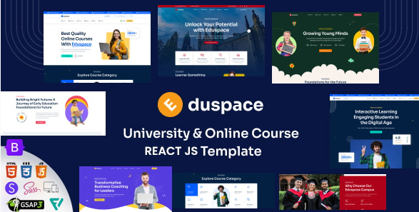 Eduspace – Online Course, Education React Template