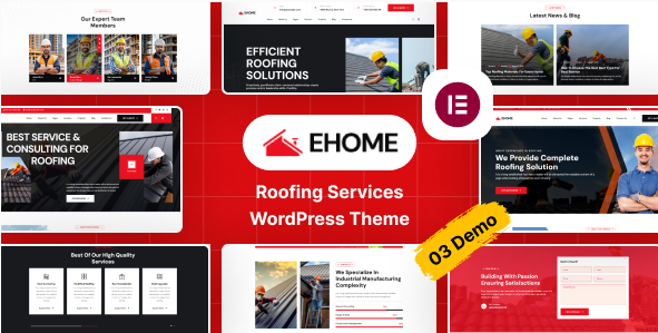 Ehome - Roofing Services WordPress Theme